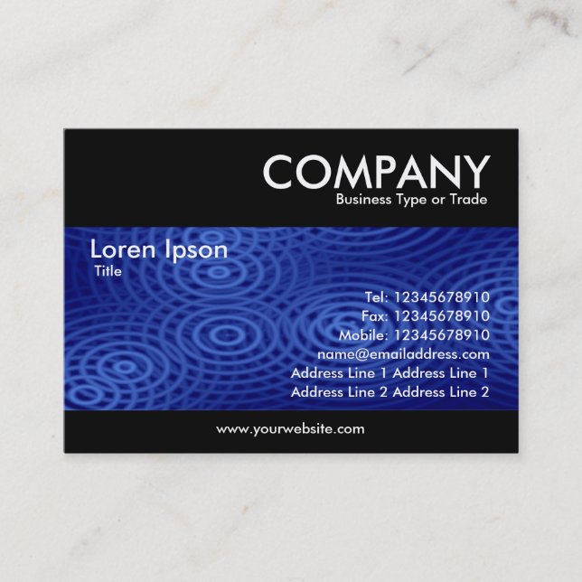 Modern - Electric Rain Blue Business Card (Front)
