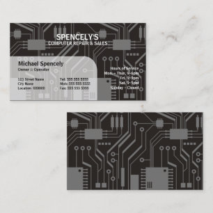 Modern Electrical Circuit Board Business Card