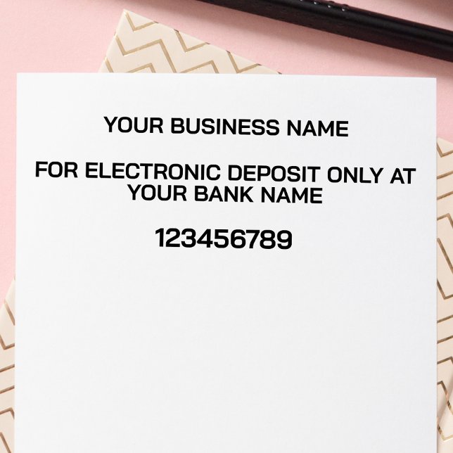 MODERN ELECTRONIC DEPOSIT BANK ENDORSEMENT SELF-INKING STAMP (Creator Uploaded)