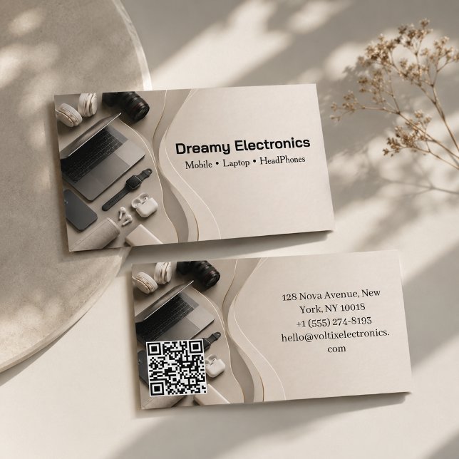 Modern Electronics Company Designed  Business Card (Creator Uploaded)