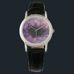 Modern elegan chic purple amethyst mineral pattern<br><div class="desc">Watch with modern chic purple amethyst mineral gemstone pattern.
Stylish elegant design.</div>
