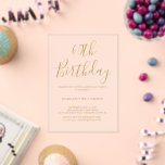 Modern Elegance 60th Birthday Acrylic Invitations<br><div class="desc">Modern Elegance 60th Birthday Invitation</div>