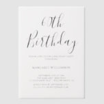 Modern Elegance  60th Birthday  Vellum Invitations<br><div class="desc">Modern Elegance 60th Birthday Invitation</div>