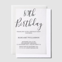  Modern Elegance  80th Birthday 