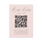 Modern Elegance Blush QR Code RSVP