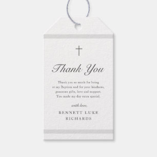 Modern Elegance Boys Girls Baptism Thank You Favou Gift Tags