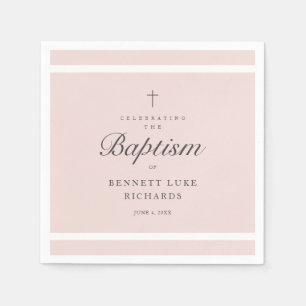 Modern Elegance Girls Baptism Napkin