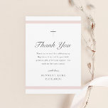 Modern Elegance Girls Baptism Thank You Card<br><div class="desc">The simple stripe baptism thank you card is modern and clean featuring soft pink stripes and a cross. Grey customisable type allows you to change all of the information on the card to your liking. Perfect for a little girl's baptism.</div>