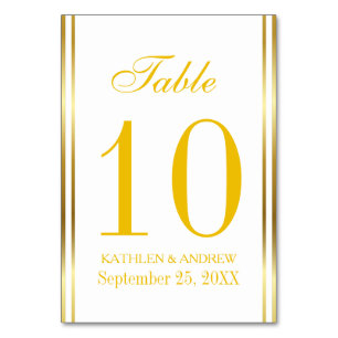 Modern Elegance Gold Table Number Seating 