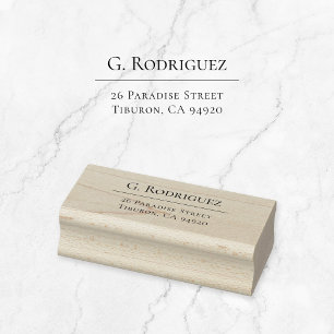 Modern Elegance Line. Minimal Typo. Address 05b. Rubber Stamp