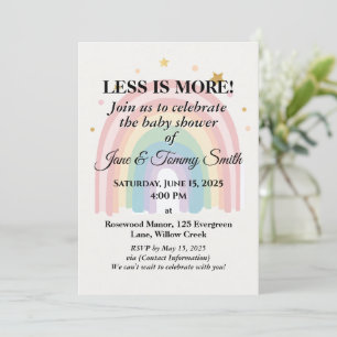 Modern Elegance Minimalist Rainbow Baby Shower Invitation