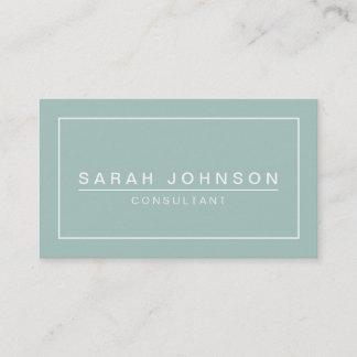 Modern Elegance Mint Green Business Card