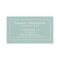 Modern Elegance Mint Green Business Card