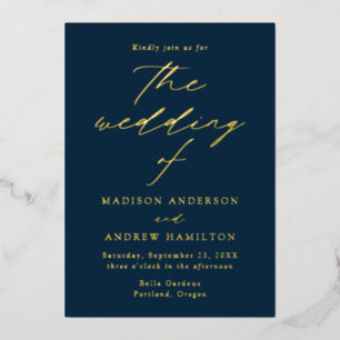 Modern Elegance Navy and Gold Wedding
