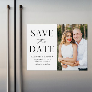 Modern Elegance Photo Save the Date Magnetic Invitation