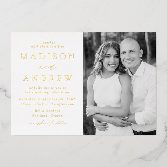 Modern Elegance Photo Wedding (Front)