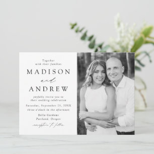 Modern Elegance Photo Wedding Invitation