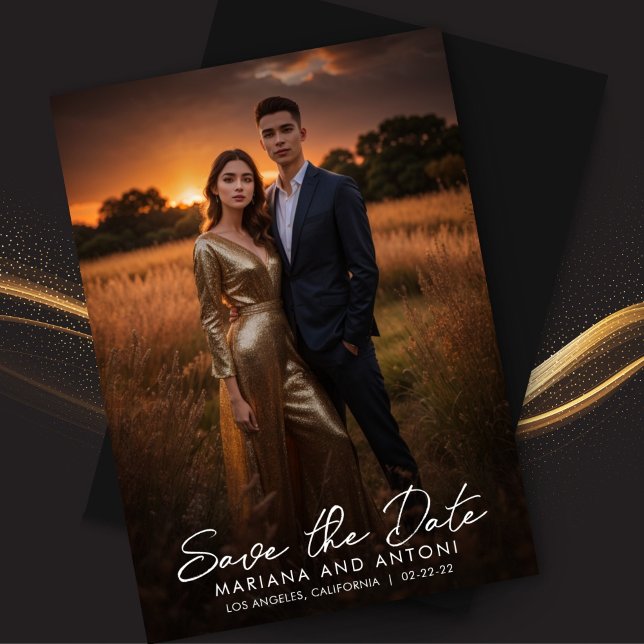 Modern Elegance Save The Date Photo Announcement (Creator Uploaded)