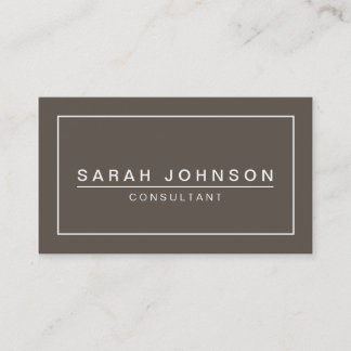 Modern Elegance Taupe Grey Business Card