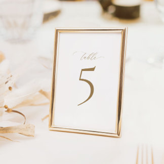 Modern Elegance Wedding Table Number