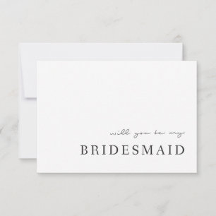 Modern Elegance will you be my bridesmaid cards