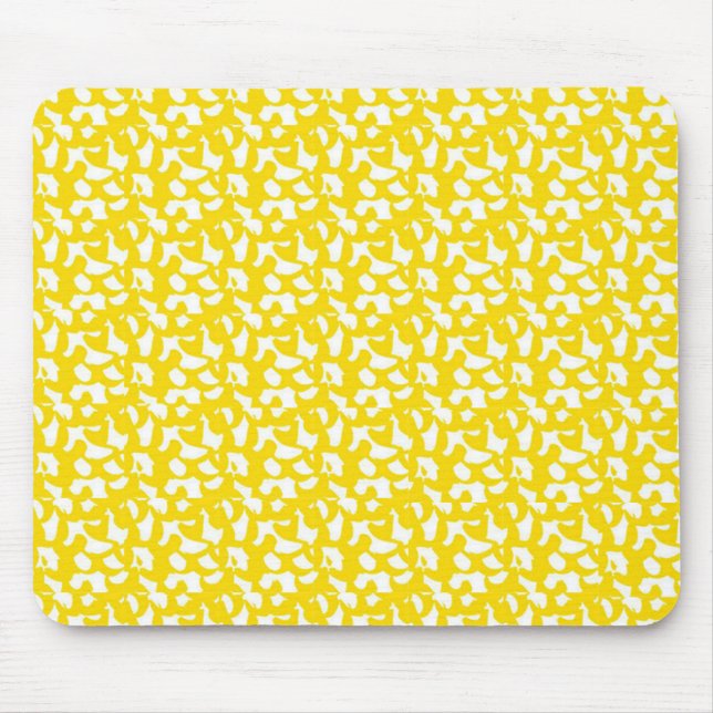 Modern Elegance Yellow Abstract Art Mouse Pad (Front)