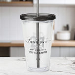 Modern Elegant 21st Birthday Acrylic Tumbler<br><div class="desc">Create your own personalised 21st birthday acrylic tumbler. Great birthday gift featuring custom name and age in elegant modern typography and black and grey colour.</div>