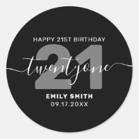 Modern Elegant 21st Birthday
