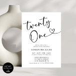 Modern Elegant 21st Birthday Party<br><div class="desc">Celebrate in style with our Modern Elegant 21st Birthday Party Invitation! Featuring a sleek design with bold typography and sophisticated accents, this invitation perfectly captures the excitement of reaching such a major milestone. Whether you’re planning a chic soirée or a fun-filled celebration, this invitation sets the tone for an unforgettable...</div>