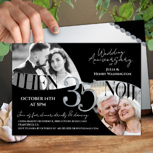 Modern Elegant 35th Wedding Anniversary Invitation