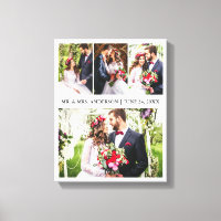 Modern Elegant 4 Photo Collage Wedding