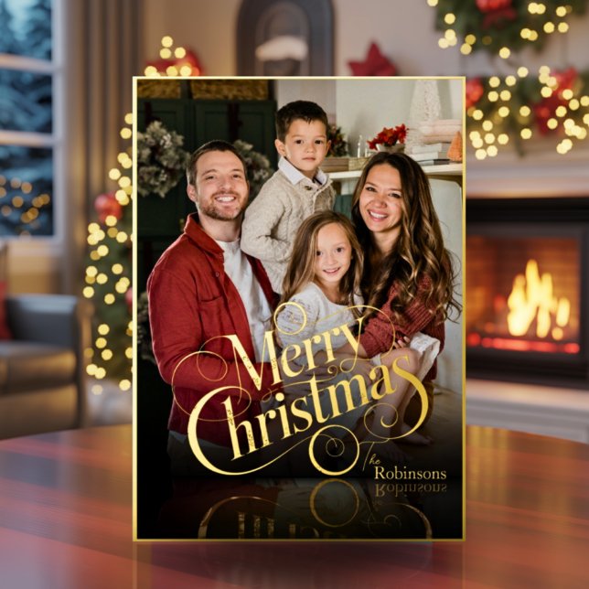 Modern Elegant 4 Photo Minimal Script Christmas (Creator Uploaded)