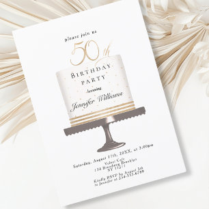 Modern, elegant 50th anniversary invitation