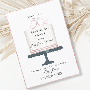 Modern, elegant 50th anniversary invitation