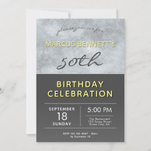 Modern Elegant 50th Birthday Party Invitation