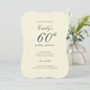 Modern Elegant 60th Birthday Party Invitation