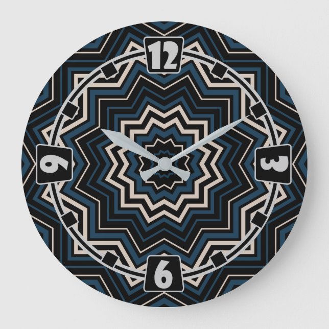 Modern, elegant, abstract, decorative, clock (Front)