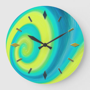 Modern, elegant, abstract, decorative, clock, colo large clock
