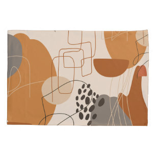 Modern elegant abstract geometric mr mrs  pillowcase