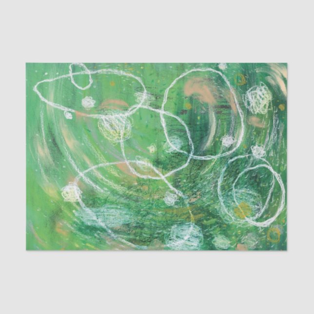 Modern Elegant Abstract Pattern Tissue Paper (Front)