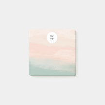 Modern Elegant Abstract Peach Teal Textured