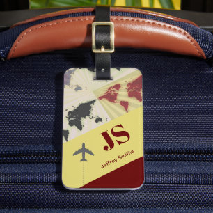 Modern Elegant Air Travel  Luggage Tag