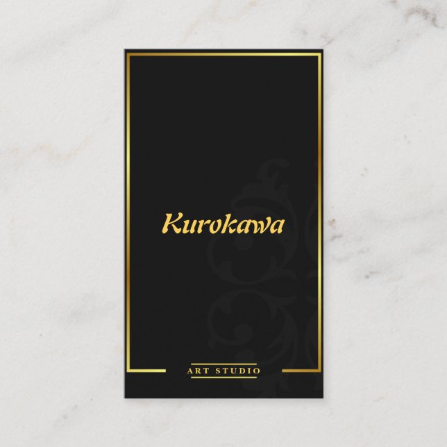 Modern Elegant and Luxurious Gold Business Card (Front)