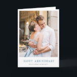Modern Elegant Anniversary Photo Greeting Card<br><div class="desc">Elegant personalised photo Anniversary card with modern minimalist typography. The photo,  names and text inside can be easily customised. To make further changes to the design click on "Edit using design tool".</div>