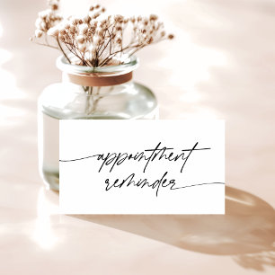 Modern Elegant Appointment Reminder Script Card