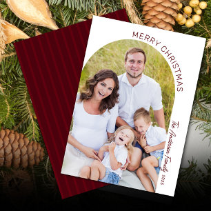 Modern Elegant Arch Photo Christmas Holiday Card