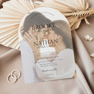 Modern Elegant Arch Photo Wedding Invitation
