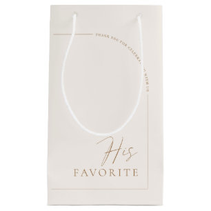 Modern Elegant Arch Wedding Guest Her Favourite Small Gift Bag
