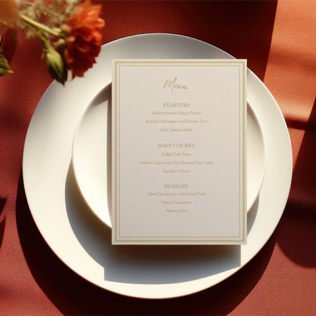 Modern Elegant Armenian Cross Wedding Menu (Creator Uploaded)