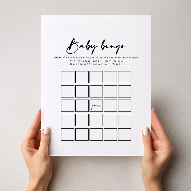 Modern Elegant Baby Bingo Shower Game (Creator Uploaded)